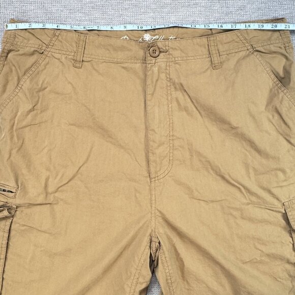 Paradise Collection Mens Cargo Shorts Khaki Canvas Utility Work Pocket Size 42 - Picture 11 of 15